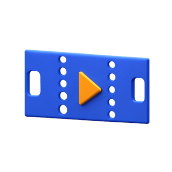 film strip 3d rendering icon illustration png