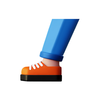 foot 3d rendering icon illustration png