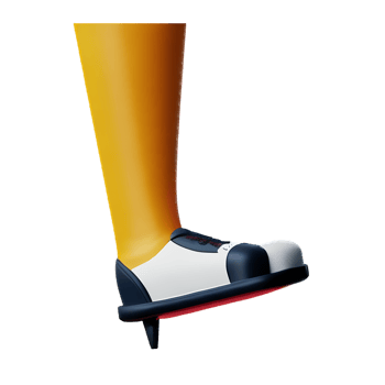 foot 3d rendering icon illustration png