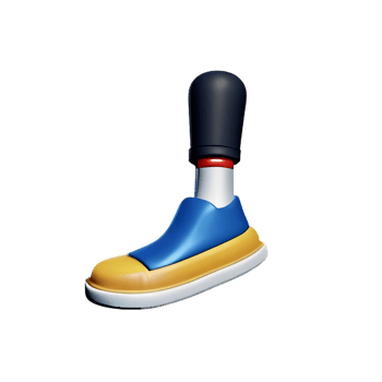 foot 3d rendering icon illustration png