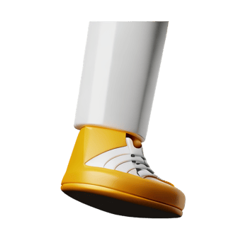 foot 3d rendering icon illustration png
