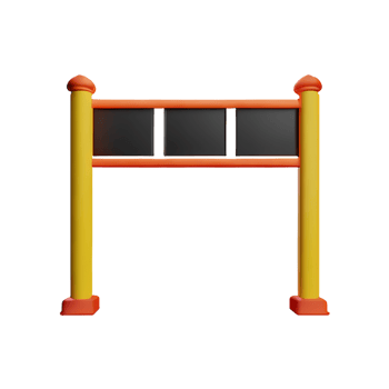 gate 3d rendering icon illustration png
