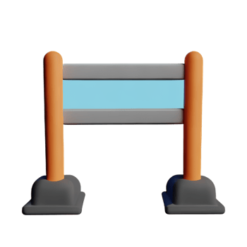 gate 3d rendering icon illustration png