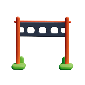 gate 3d rendering icon illustration png