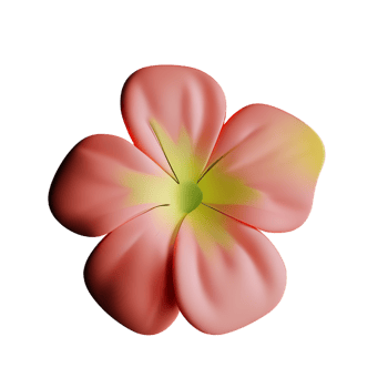 hibiscus 3d rendering icon illustration png