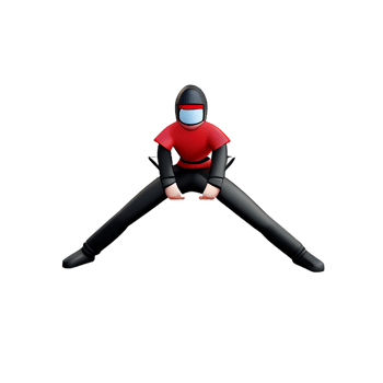 ninja 3d rendering icon illustration png