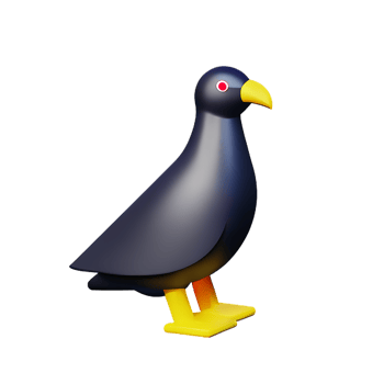 pigeon 3d rendering icon illustration png