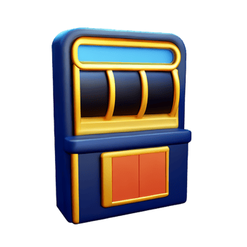 slot machine 3d rendering icon illustration png