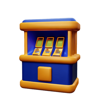 slot machine 3d rendering icon illustration png