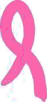 Pink breast cancer awareness ribbon vector