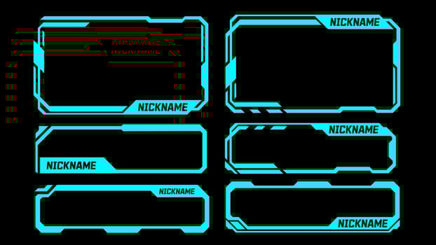 Hud frames futuristic frame. Futuristic text frame. hud futuristic frame. scifi digital screen border. geometric square frame set modern technology futuristic interface hud. vector