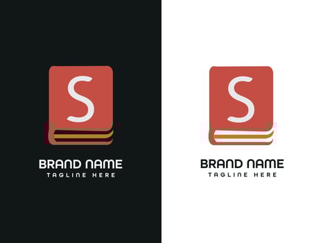 business letter branding logo design vector