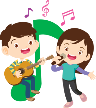 Children sing and Playing Musical instruments music kids png