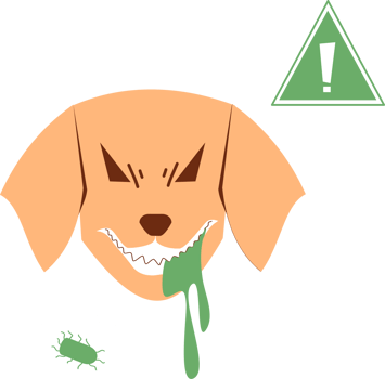 Rabies dog Clipart png