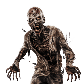 Scary Zombie isolated png