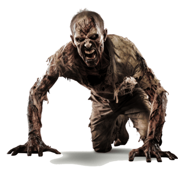 Scary Zombie isolated png