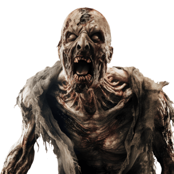 Scary Zombie isolated png