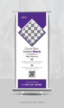 Creative Roll Up Banner Design vector