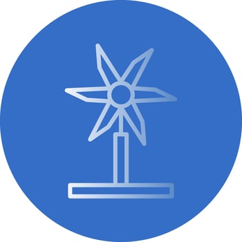 Wind Turbine Vector Icon Design