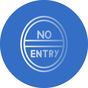 No Entry Vector Icon Design