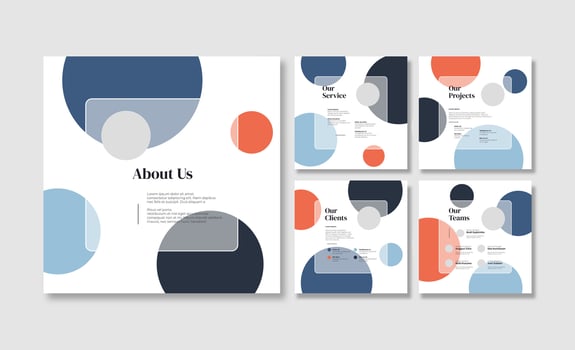 Company profile social media post template vector