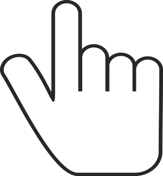 Finger point sign PNG