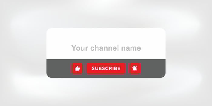 A channel name sign on a white background vector