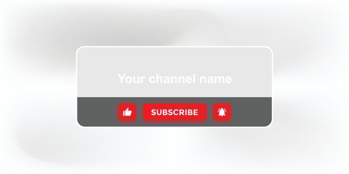A channel name button on a white background vector