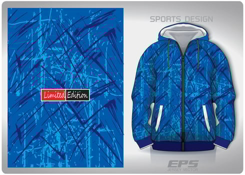 Vector sports shirt background image.blue color salad art pattern design, illustration, textile background for sports long sleeve hoodie, jersey hoodie