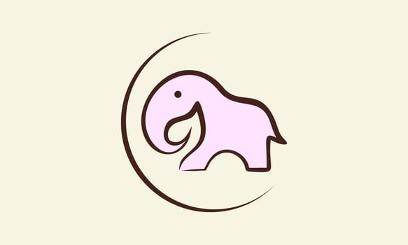elephant logo template vector