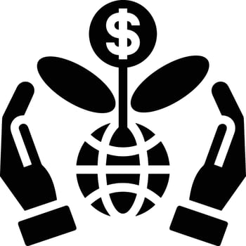 Growth business icon symbol vector image. Illustration of the progress outline infographic strategy  development design image