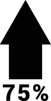 Growth business icon symbol vector image. Illustration of the progress outline infographic strategy  development design image