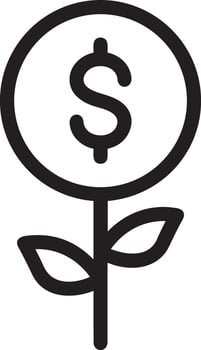 Growth business icon symbol vector image. Illustration of the progress outline infographic strategy  development design image
