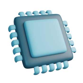 3D Illustration of Processor png