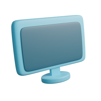3D Illustration of Monitor png