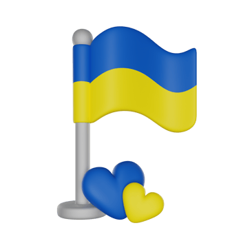 Ukrainian Flag 3D cute icon png