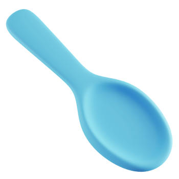 3D Illustration of Blue Scoop png