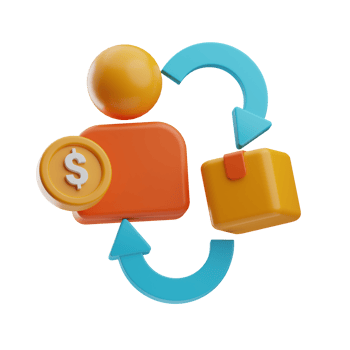 Procurement management Purchasing illustration 3d png