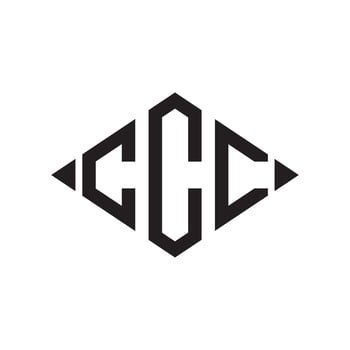 Logo C Rhombus Extended Monogram 3 Letters Alphabet Font Logo Logotype Embroidery vector