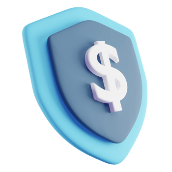 3D Illustration of Blue Finance Insurance png