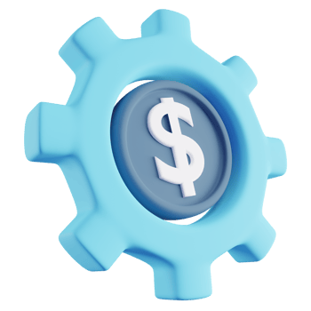 3D Illustration of Blue Finance Management png