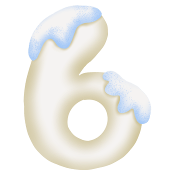 Cream And Ice Number 6 png
