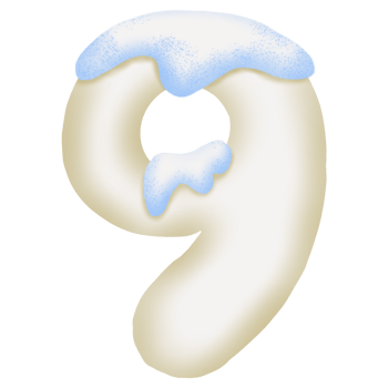 Cream And Ice Number 9 png