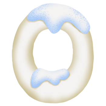 Cream And Ice Number O png