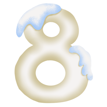 Cream And Ice Number 8 png