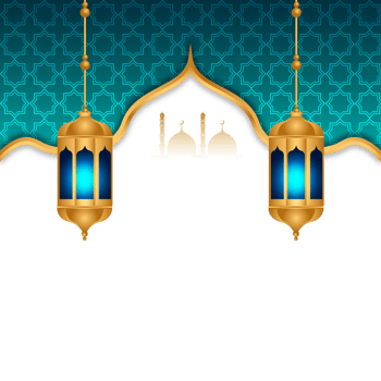 Twibbon ramadan kareem eid mubarak white golden islamic frame with lentern festival poster arabic banner png