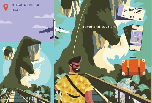 Nusa penida Bali vector