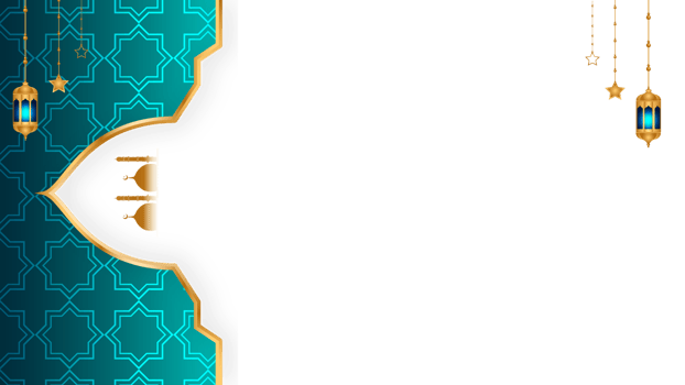 Golden islamic frame with lantern ramadan kareem arabic border flyer poster png