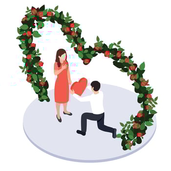 Wedding Floral Arch Composition vector