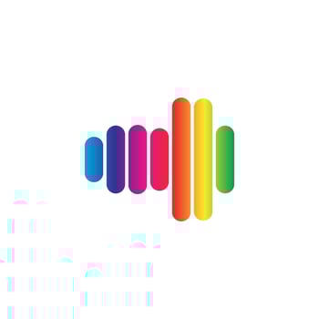Sound wave illustration logo vector icon template. Audio colorful wave logo. Vector equalizer element
